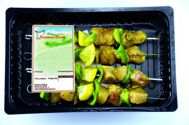 BROCHETTE VOLAILLE ROMARIN CITRON X4