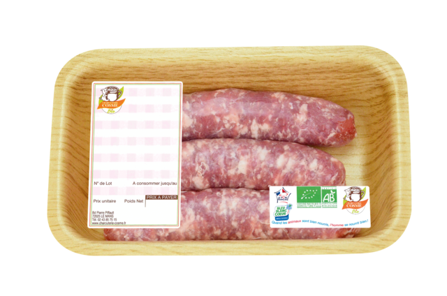 SAUCISSE NATURE X3 BIO